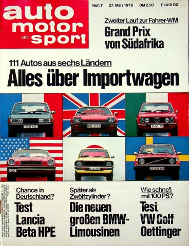 Deckblatt Auto Motor und Sport (07/1976)